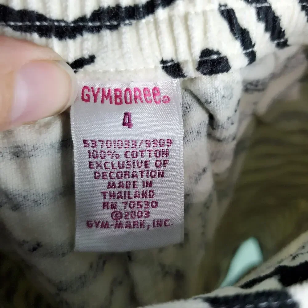 Gymboree Girl's Mod Zebra Velour Skort Size 4